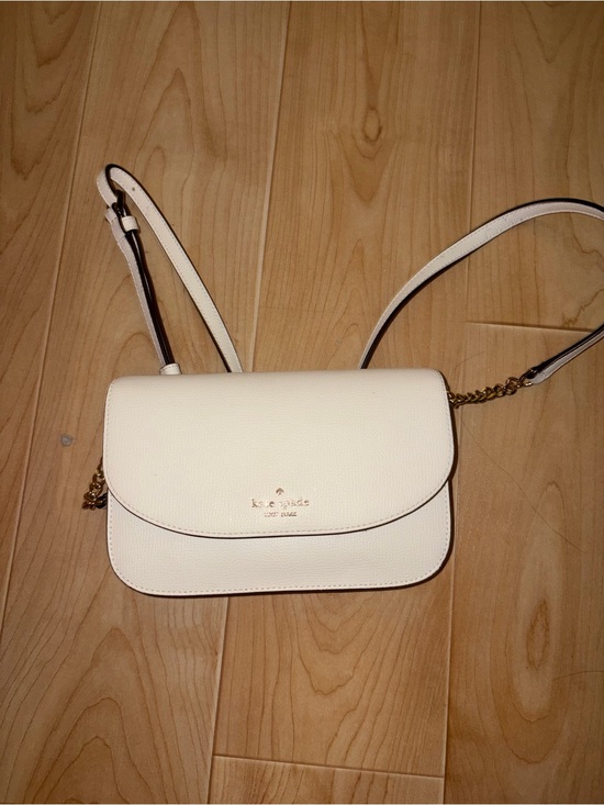 kate spade Handbags - kate spade Cream Leather Crossbody with Gold Chain Accent
